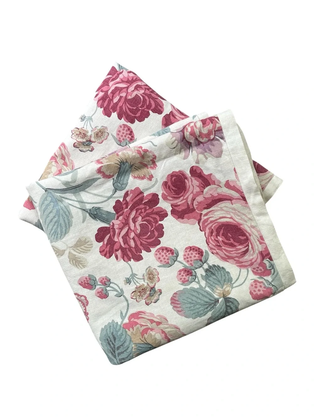 Pottery Barn Elia Floral Reversible Cotton Linen King Shams, Set of 2